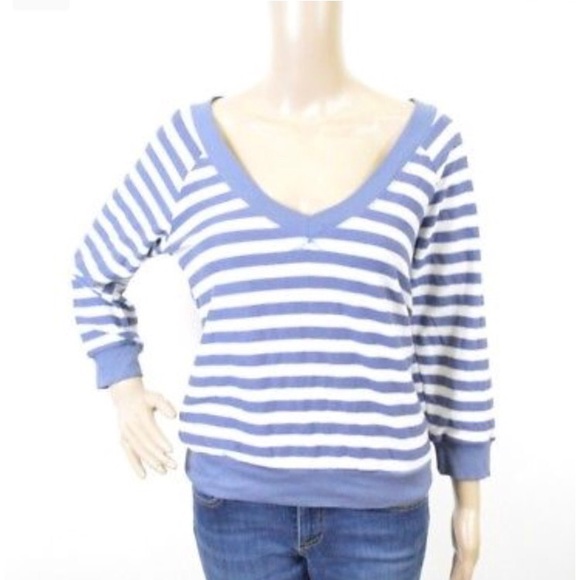 [Splendid] Women's V-Neck 3/4 Sleeve Zip Up Back - Picture 8 of 8